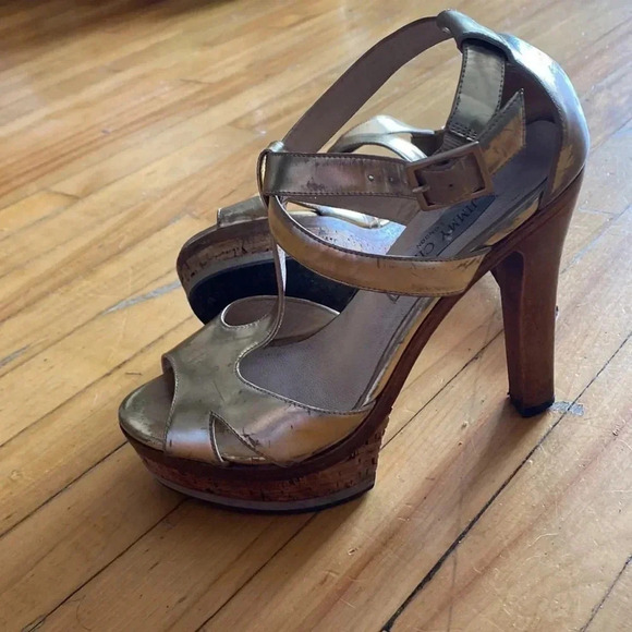 Authentic Jimmy Choo  cork platform heels - Picture 11 of 11